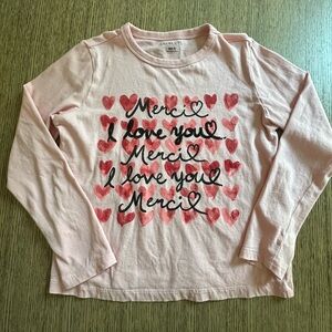 Girls’ “Merci” Graphic Shirt